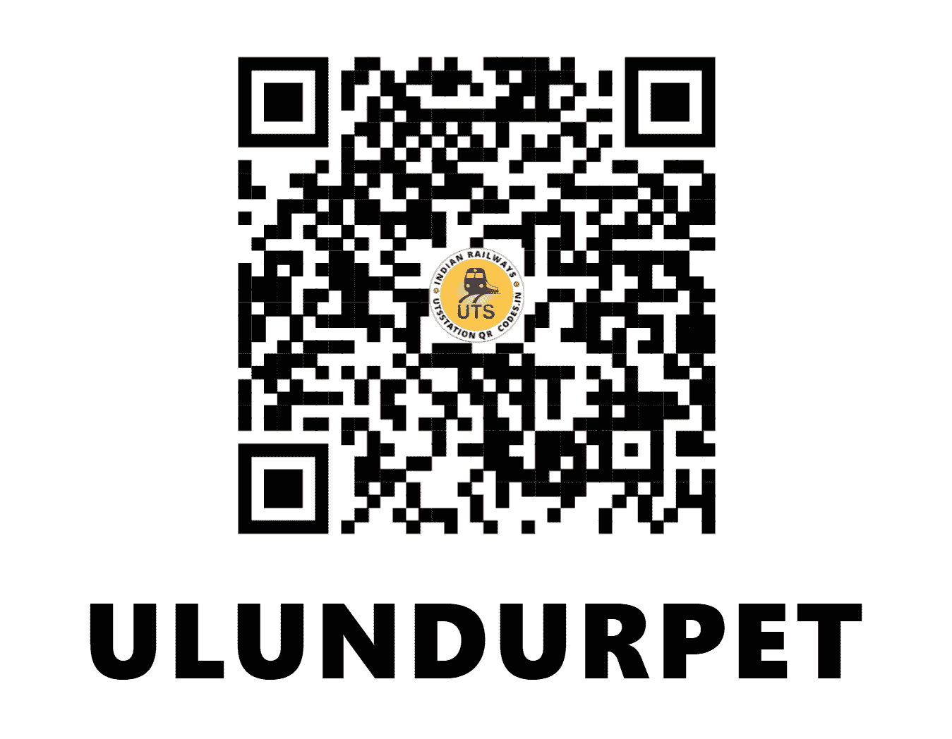 UTS QR Code for ULUNDURPET - ULU (SR - TAMIL NADU)